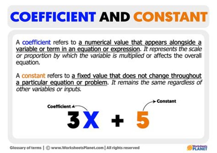 Are constants numerical coefficients?