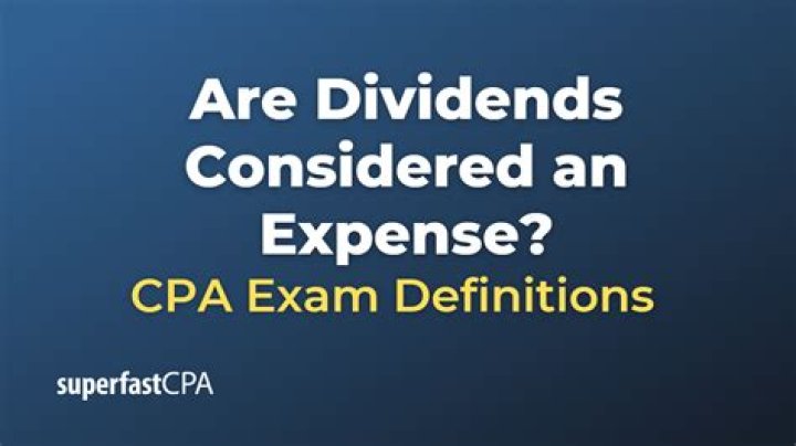 Are dividends considered a business expense?