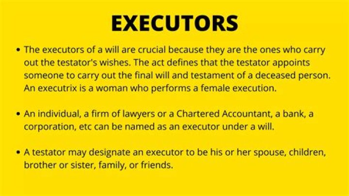 Can a testator be an executor?