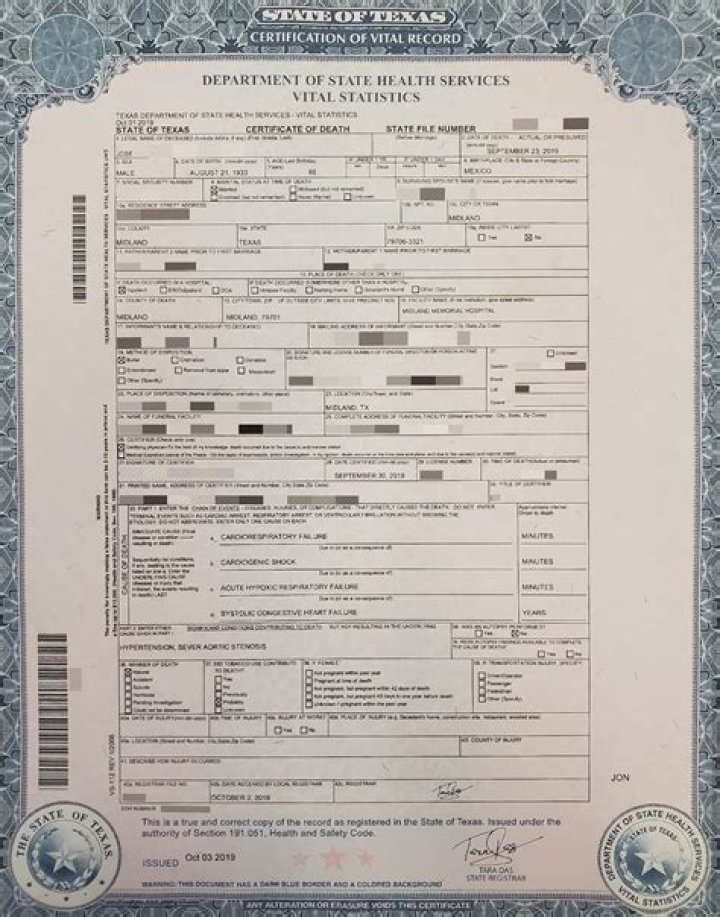 Can a will be read before a death certificate is issued?