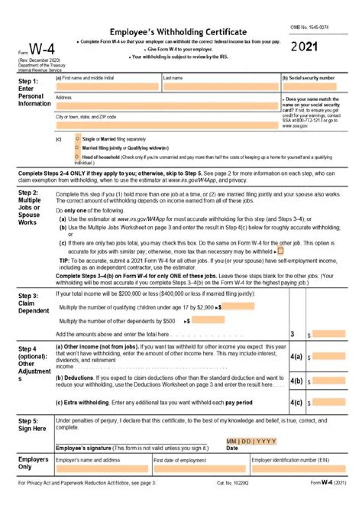 Can I refuse to fill out a W4?