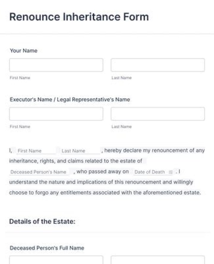 Can I renounce inheritance?