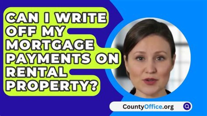 Can I write off my mortgage payments?