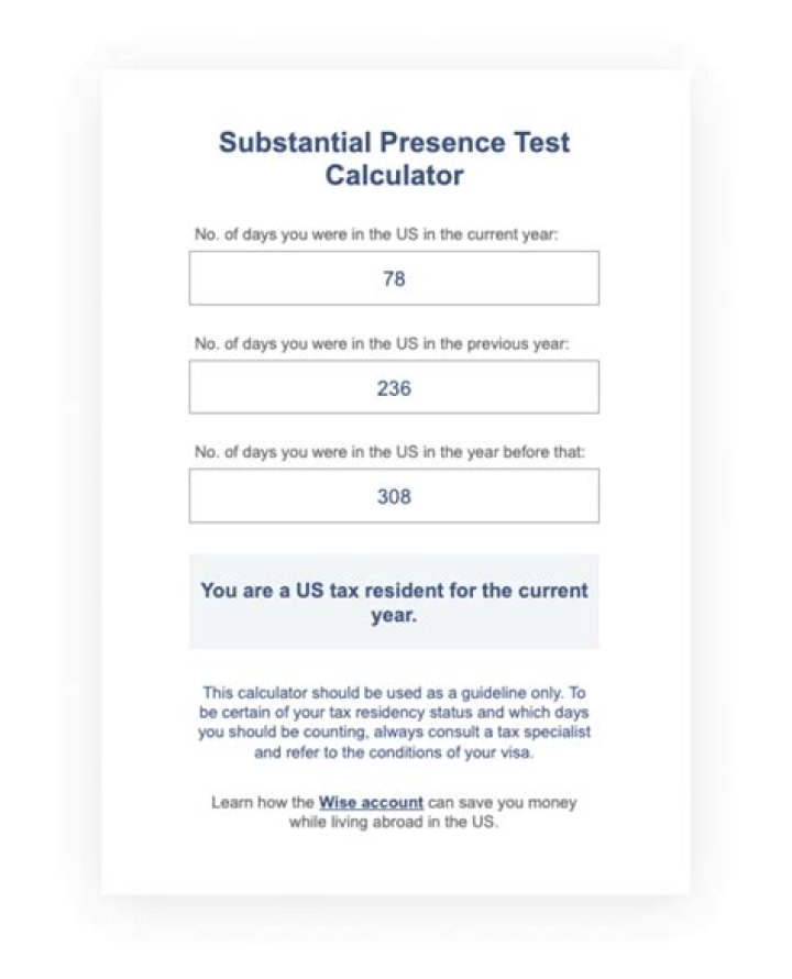 Do I pass the substantial presence test?