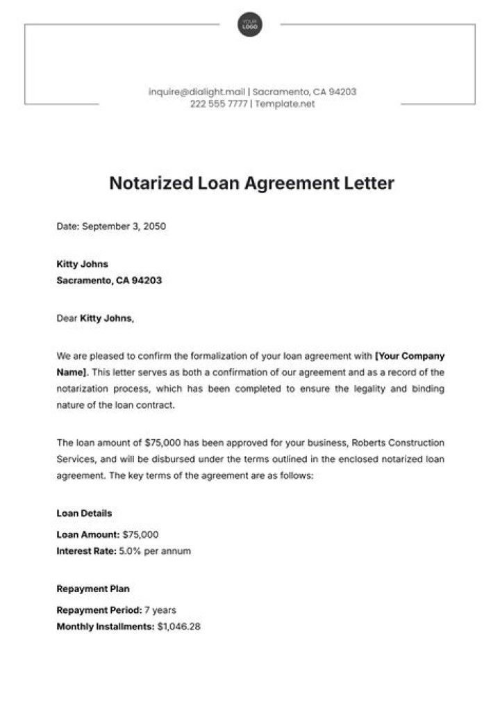 Does a loan application need to be notarized?