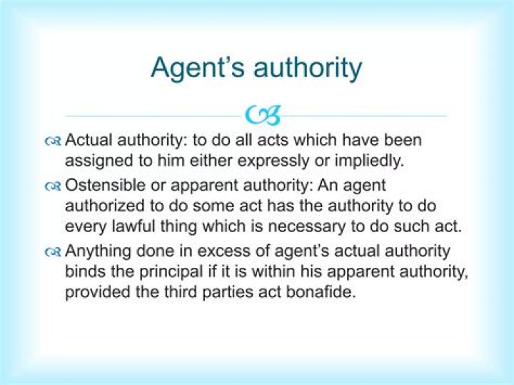 Does an agent always have apparent authority?
