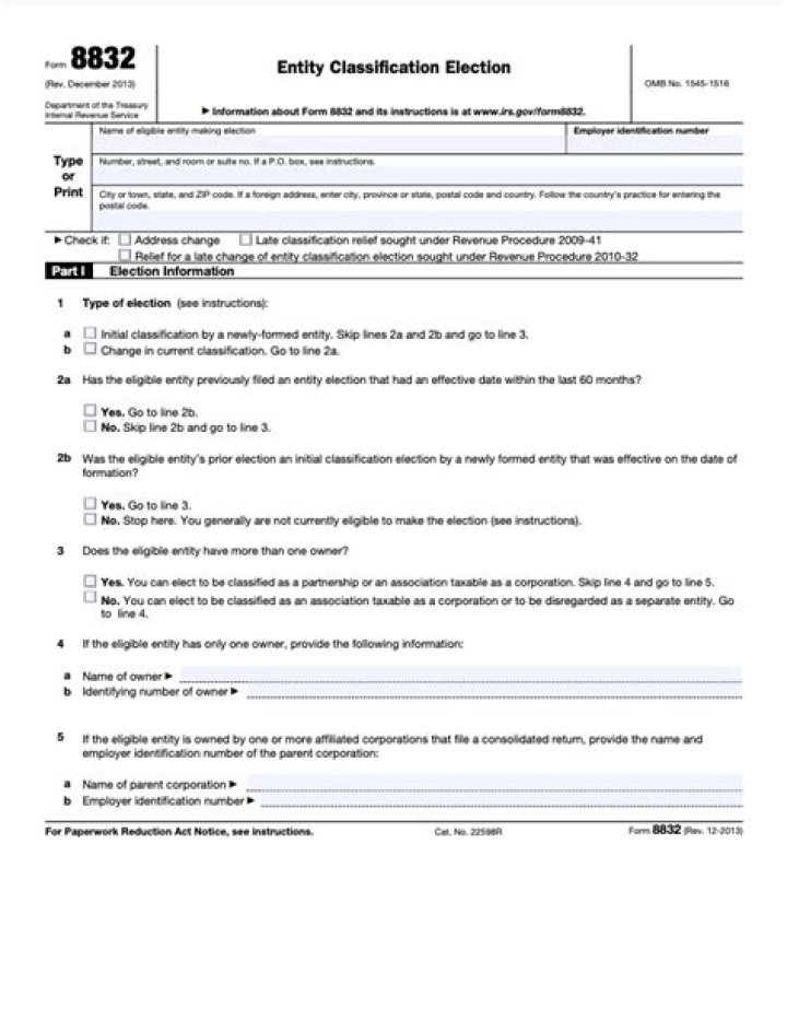 Does an LLC have to file form 8832?
