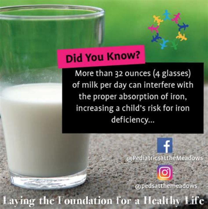 Does drinking milk cause iron deficiency?