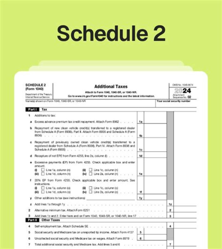 Does everyone fill out a Schedule 2 tax form?