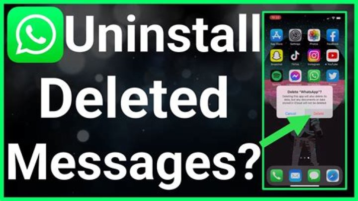 Does uninstalling WhatsApp delete photos?