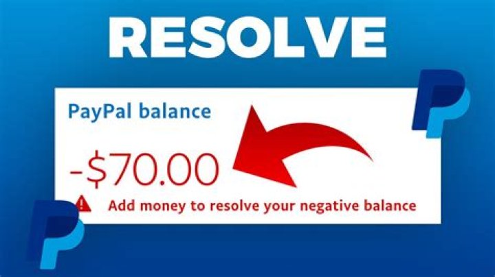 How can I remove negative balance from PayPal?