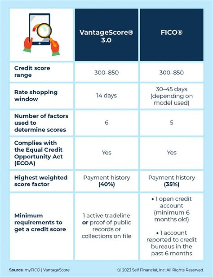 How different is my VantageScore compared to FICO?