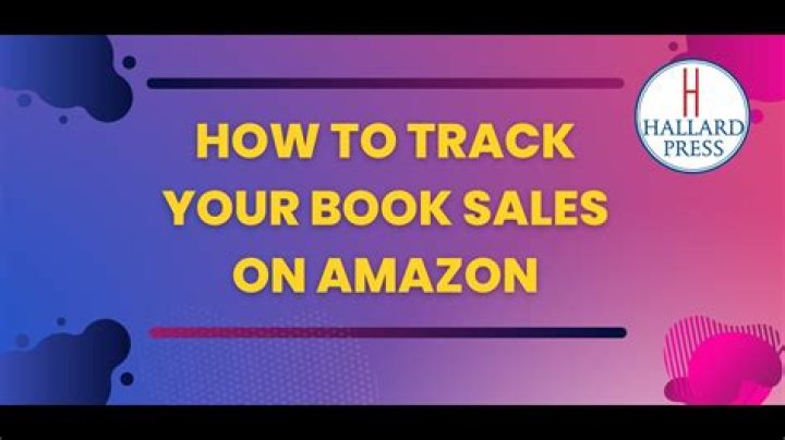 How do authors track book sales on Amazon?