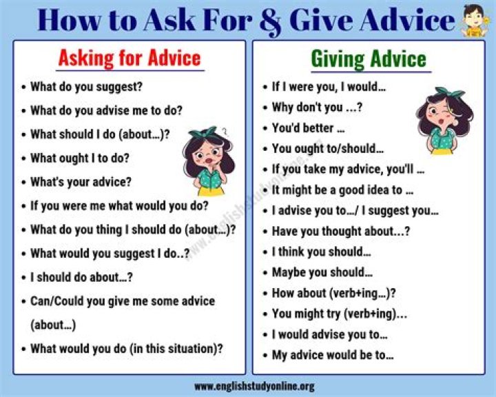 How do I ask for advice?