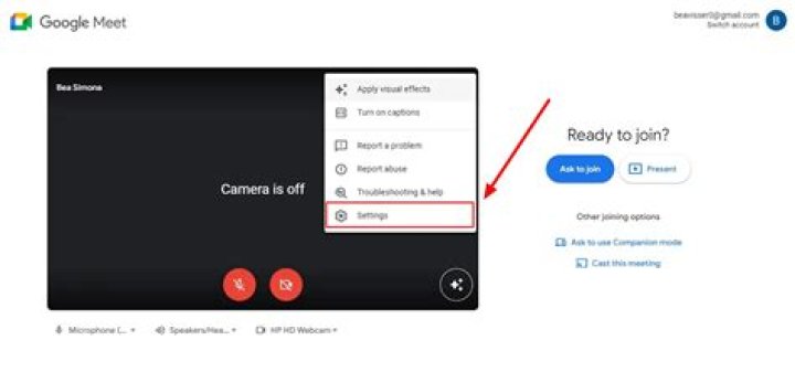 How do I change my Google Meet settings?