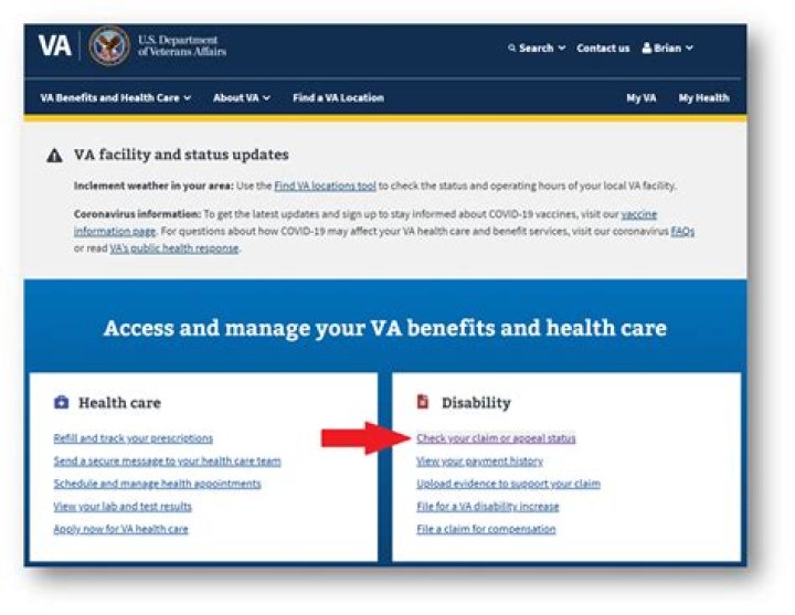 How do I check my disability status for veterans?