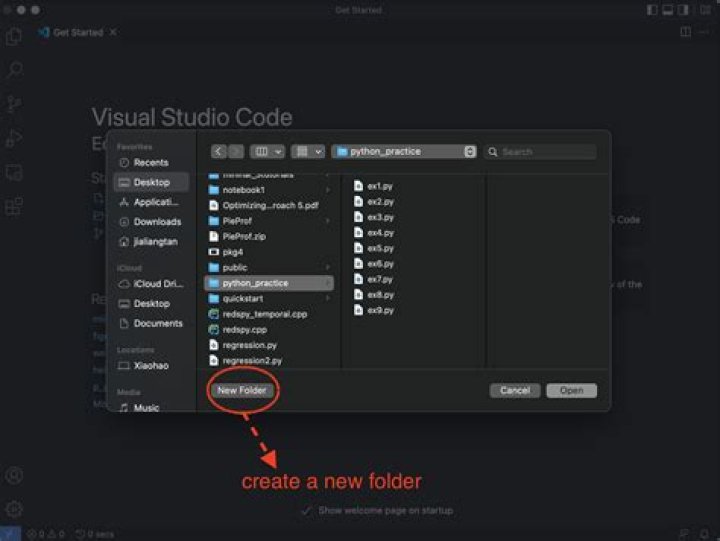 How do I import a folder into Visual Studio code?