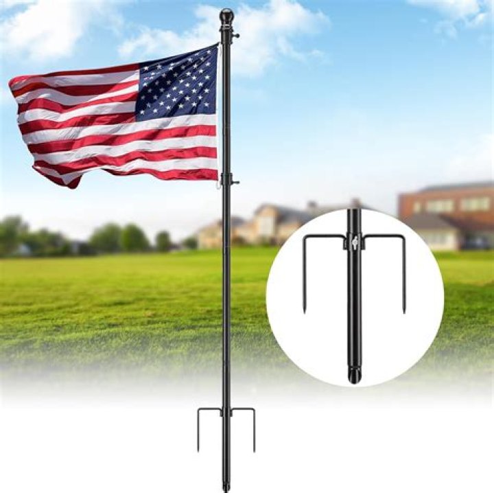 How do you attach two flags to a flagpole?