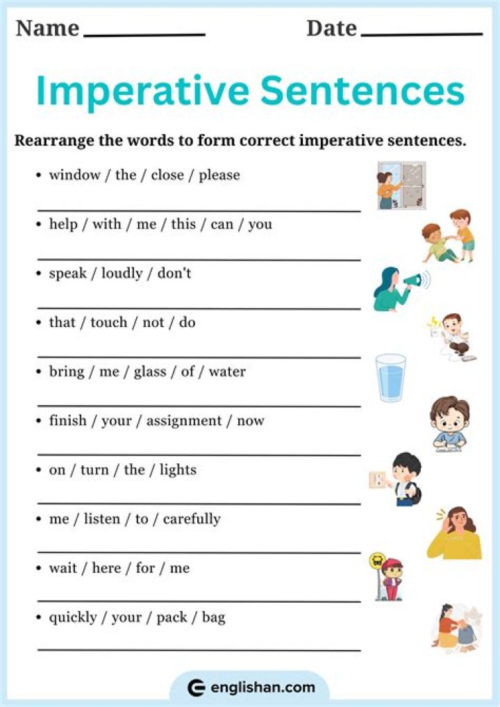 How do you change a sentence into imperative?