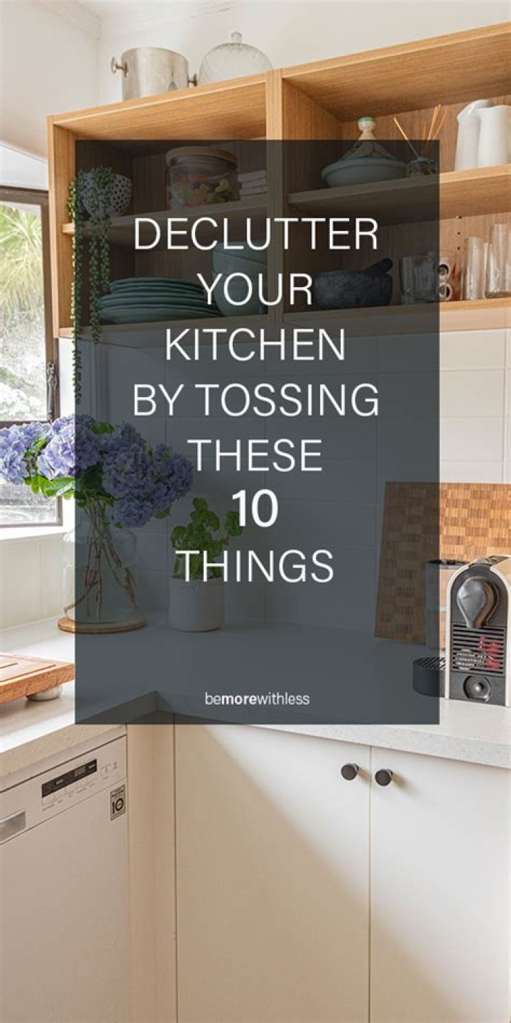 How do you declutter a kitchen countertop?