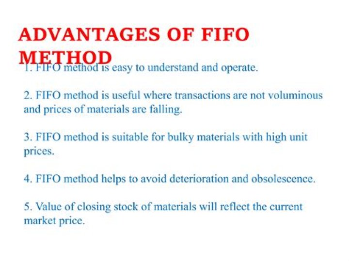 How do you explain FIFO?