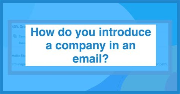 How do you introduce a product in an email?