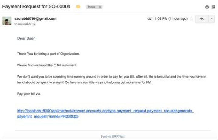 How do you respond to a request for payment email?