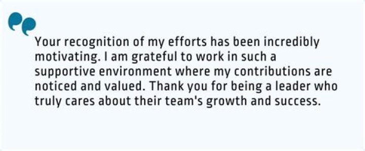 How do you thank a manager for recognition?