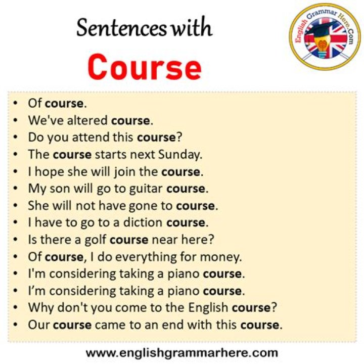 How do you use coarse and course in a sentence?