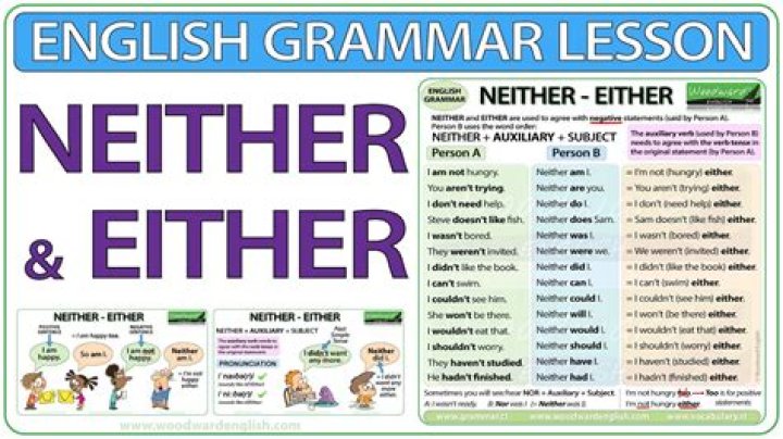 How do you use neither and either in a sentence?