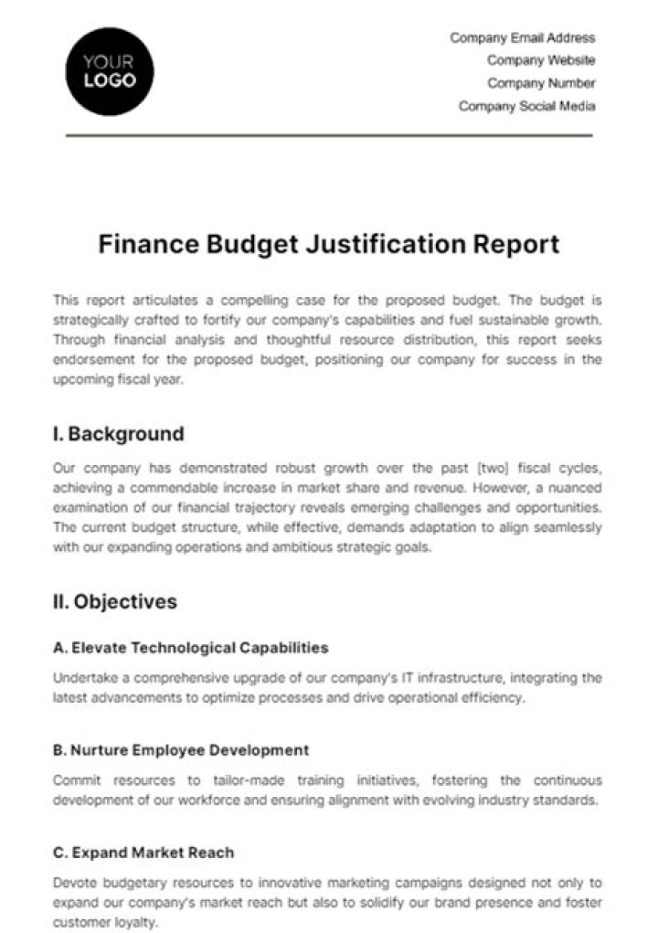 How do you write a good budget justification?