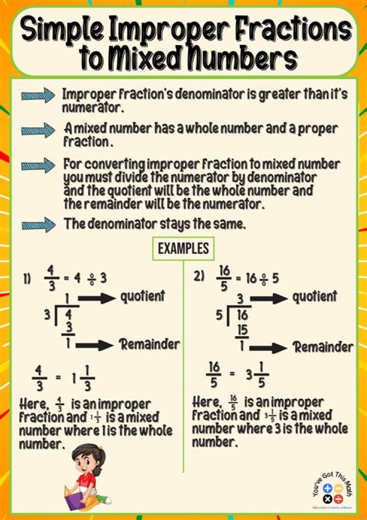 How do you write a mixed number as an improper fraction?