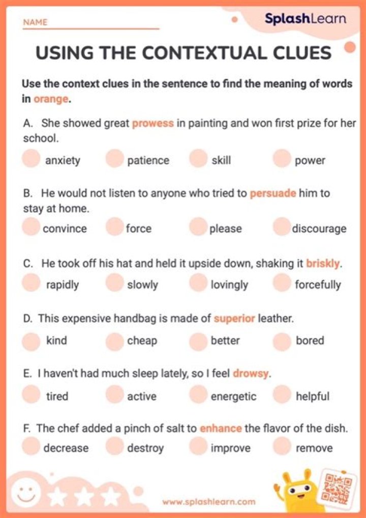 How do you write a paragraph using context clues?