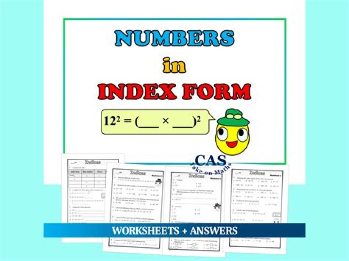 How do you write numbers in index form?