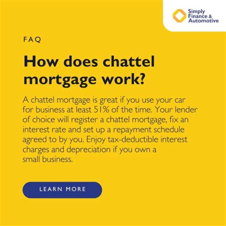 How does chattel mortgage work?