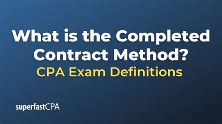 How Does completed contract method work?