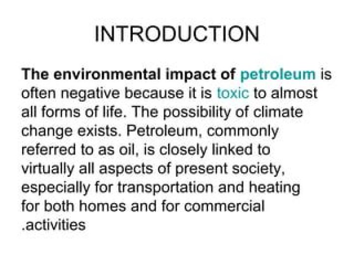How does petroleum affect the environment?