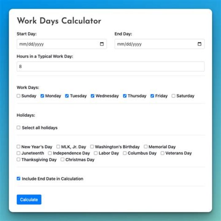How many work days were there in 2009?