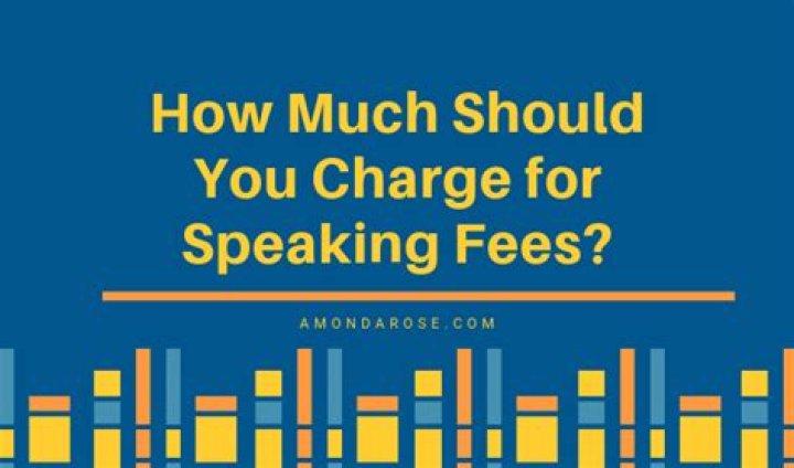 How much should I charge for speaking fees?