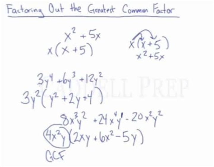 How to factor out the greatest common factor?