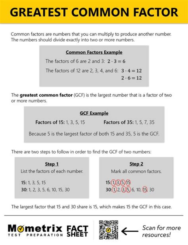 Is 1 a common factor of all numbers?