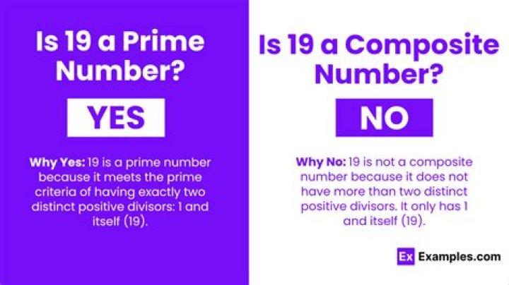 Is 19 a prime number explain why or why not?