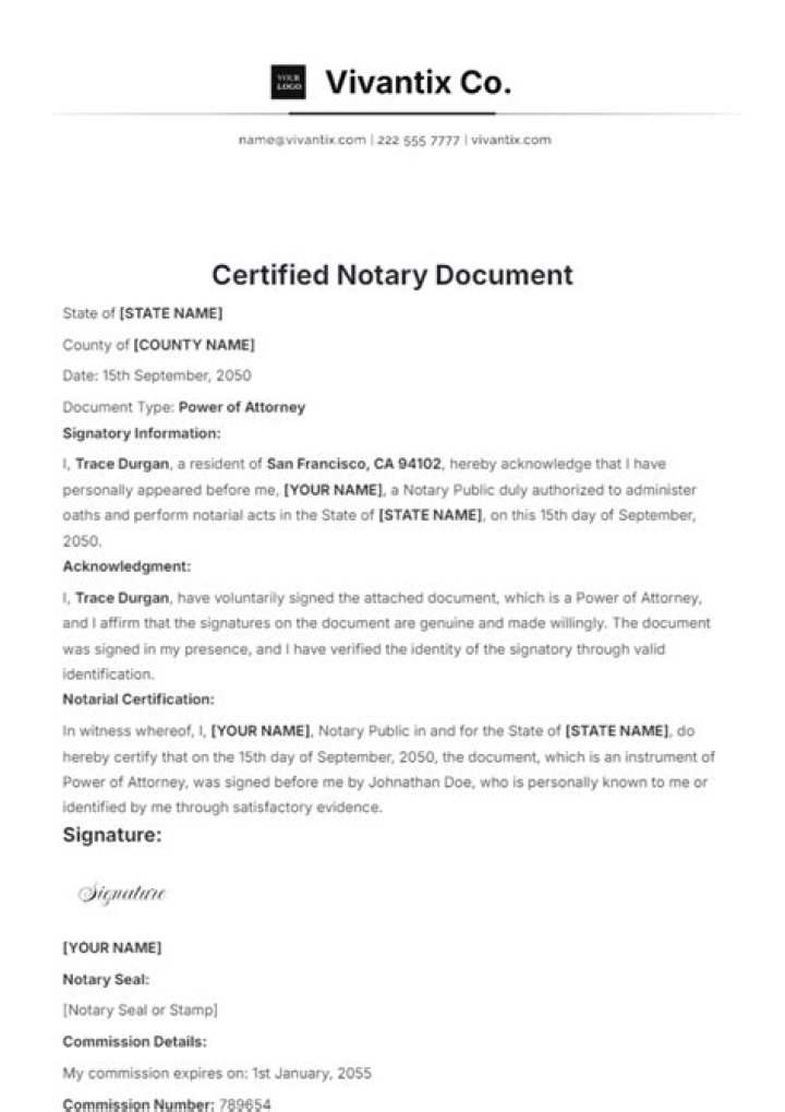 Is a notarized document a legal document?
