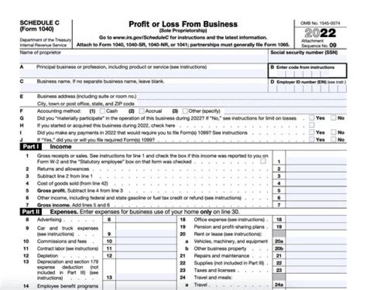 Is a profit and loss statement the same as a Schedule C?