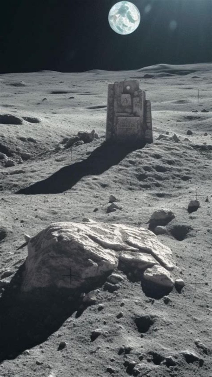 Is anyone buried on the moon?