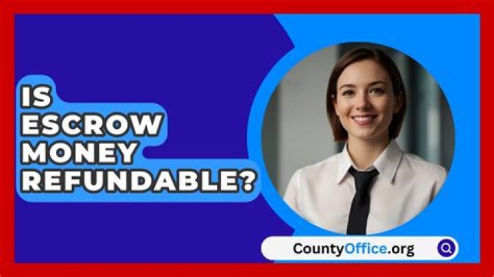Is escrow money refundable?