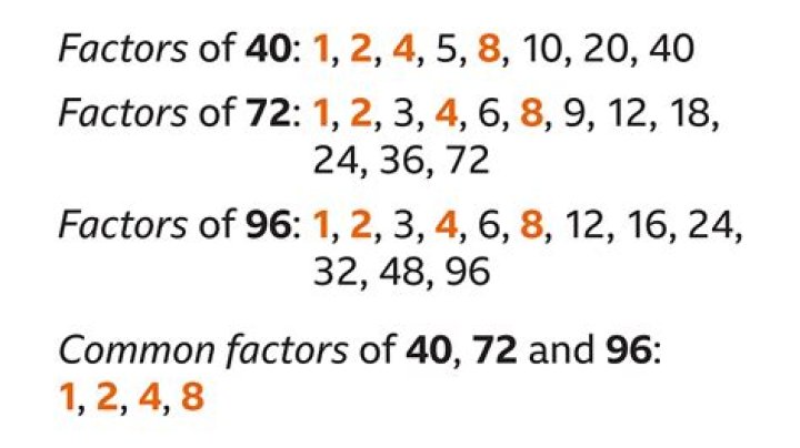 What are 24 common factors?