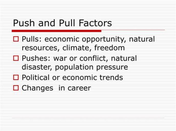 What are 5 pull factors?