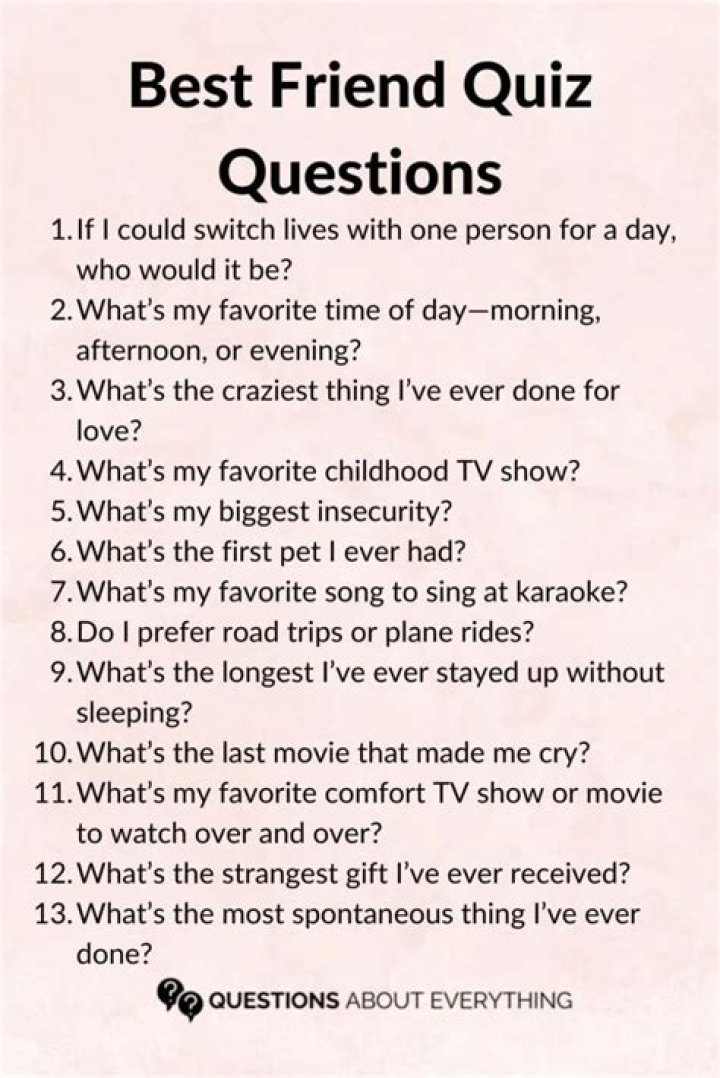 What are BFF questions?