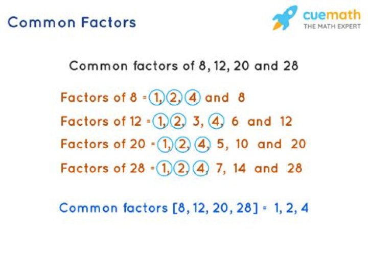 What are common factors?